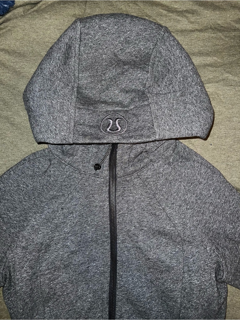 lululemon athletica Heather Gray Zip-Up Hooded Jacket